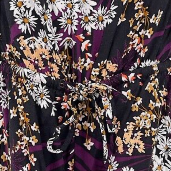 Express off the Shoulder Floral print Romper Sz- S - Picture 5 of 9